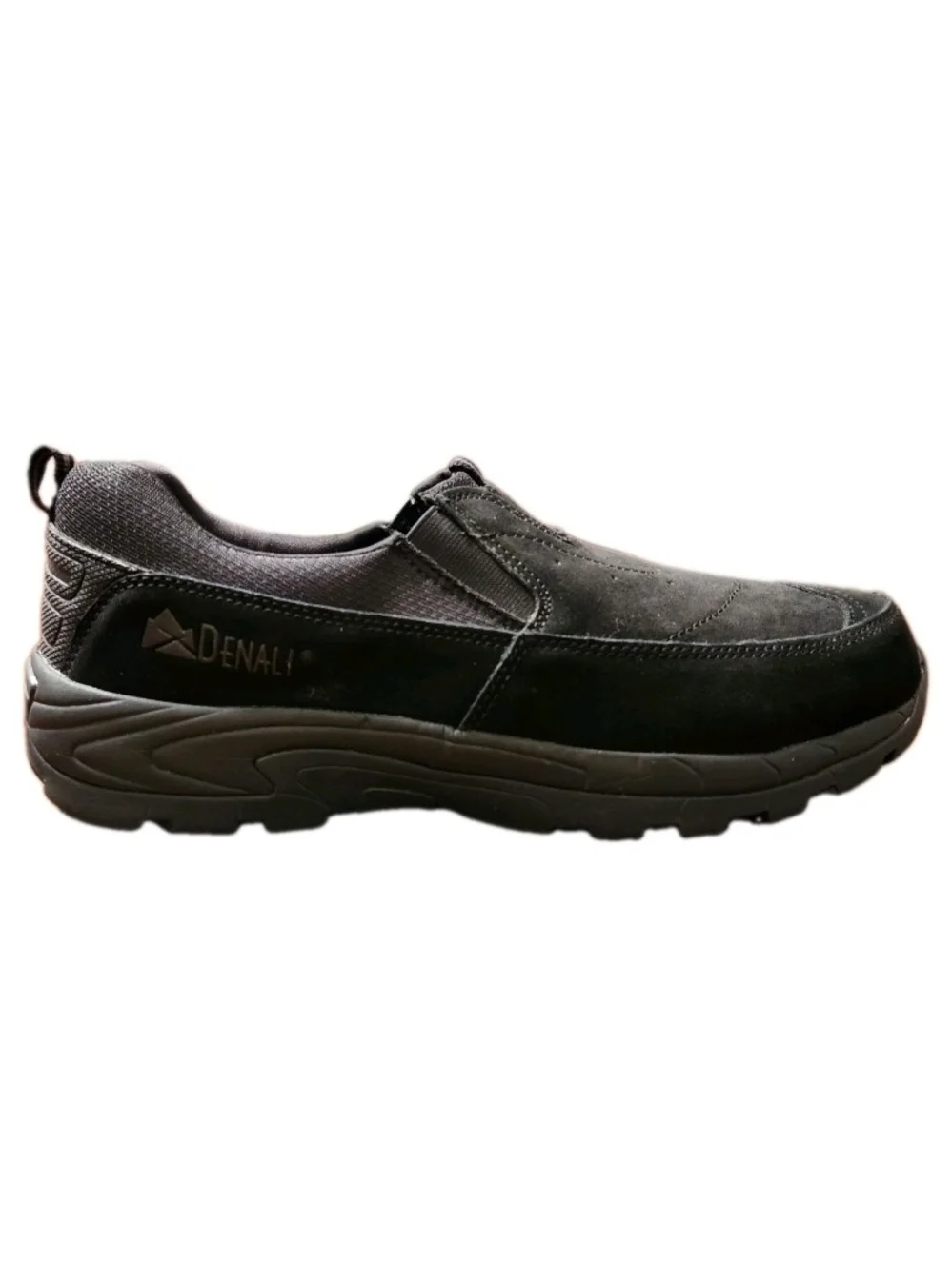 Denali Black Leather Suede Slip-On Shoes Size US 12 | UK 11 Men's Hiking Comfort